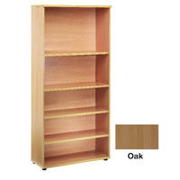 FF JEMINI 2000MM BOOKCASE 4SHELF OAK