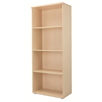 FF JEMINI 2000MM BOOKCASE 4SHELF MAPLE