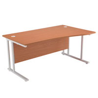 FR FIRST WAVE RH CANT DESK 1600 OAK WLEG