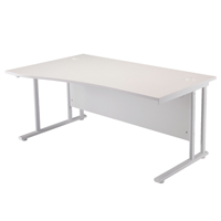 FR FIRST WAVE LH CANT DESK 1600 WHITE WL