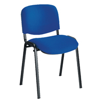 FR FIRST STACKING CHAIR BLUE BLACK FRAME