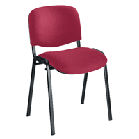 FR FIRST STACKING CHAIR CLARET BLK FRAME