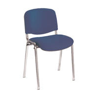 FR FIRST STACKING CHAIR BLUE CHRM FRAME
