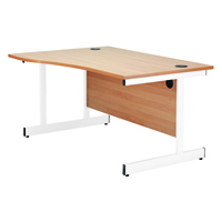 FF JEMINI WAVE W1600MM RH WHITE/WHITE