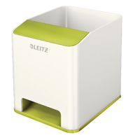 LEITZ WOW SOUND BOOSTER PEN HOLDER GREEN