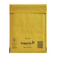 MAIL LITE BUBBLE BAGS 150X210 GOLD PK100