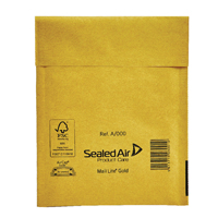 MAIL LITE BUBBLE BAGS 110X160 GOLD PK100