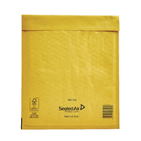 MAIL LITE BUBBLE BAGS 220X260 GOLD PK100