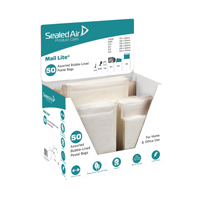 MAIL LITE BUBBLE BAGS ASSORTED WHT PK50