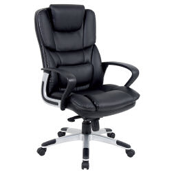 PALERMO EXEC CHAIR LEATHER BLK