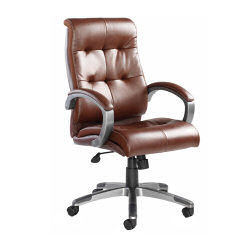 CATANIA EXEC MANAGERS CHAIR LEATHER BRN