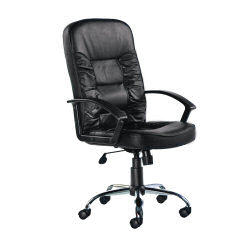 HERTFORD EXEC CHAIR LEATHER BLACK
