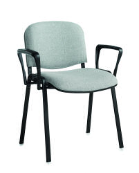 TAURUS STACKING ARM CHAIR BLK/RED