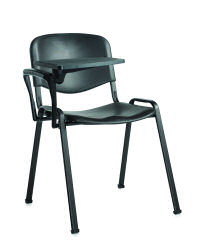 TAURUS STACKING ARM CHAIR +TAB BLK