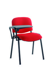 TAURUS STACKING ARM CHAIR +TAB BLK/RED