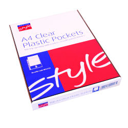 O/STYLE A4 CLR PLASTIC PKT (100) O/STYLE A4 CLR PLASTIC PKT (100)