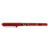 PILOT VBALL ROLLERBALL FINE RED PK12