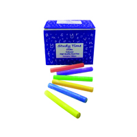 STUDY TIME CHALK ASSORTED COLOURS PK100