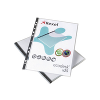 REXEL ECODESK FILING POCKETS A4 PK25