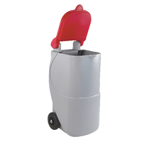 RED RECYCLING WHEELIE BIN 90L NON-LOCK