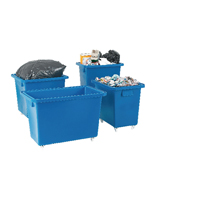 SWIVEL BLUE 625X570X570MM BOTTLE SKIP