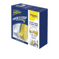 SELLOTAPE HOOK/LOOP STRIP REMOVABLE 20MM
