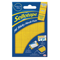 SELLOTAPE STICKY HOOK PADS PK96