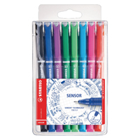 STABILO SENSOR FINELINER BRIGHT ASTD PK8