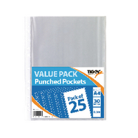 A4 PUNCHED POCKETS PACK OF 375