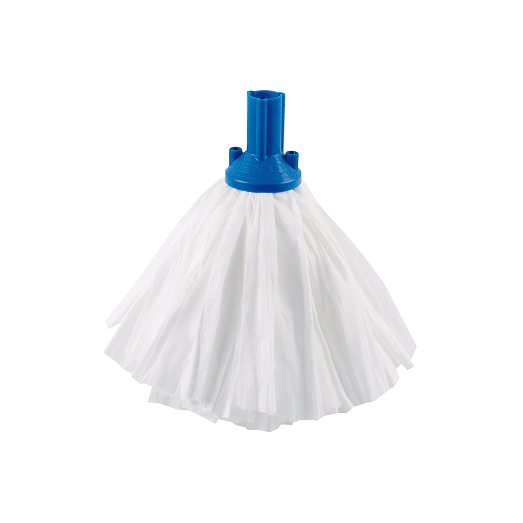 BIG WHITE SOCKET MOP HEADS BLUE