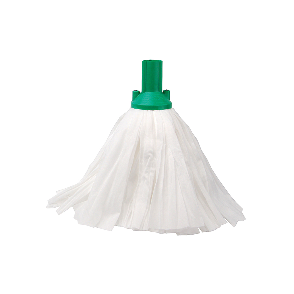 BIG WHITE SOCKET MOP HEADS GREEN