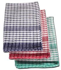 MINI CHECK COTTON TEA TOWELS (PACK OF 10