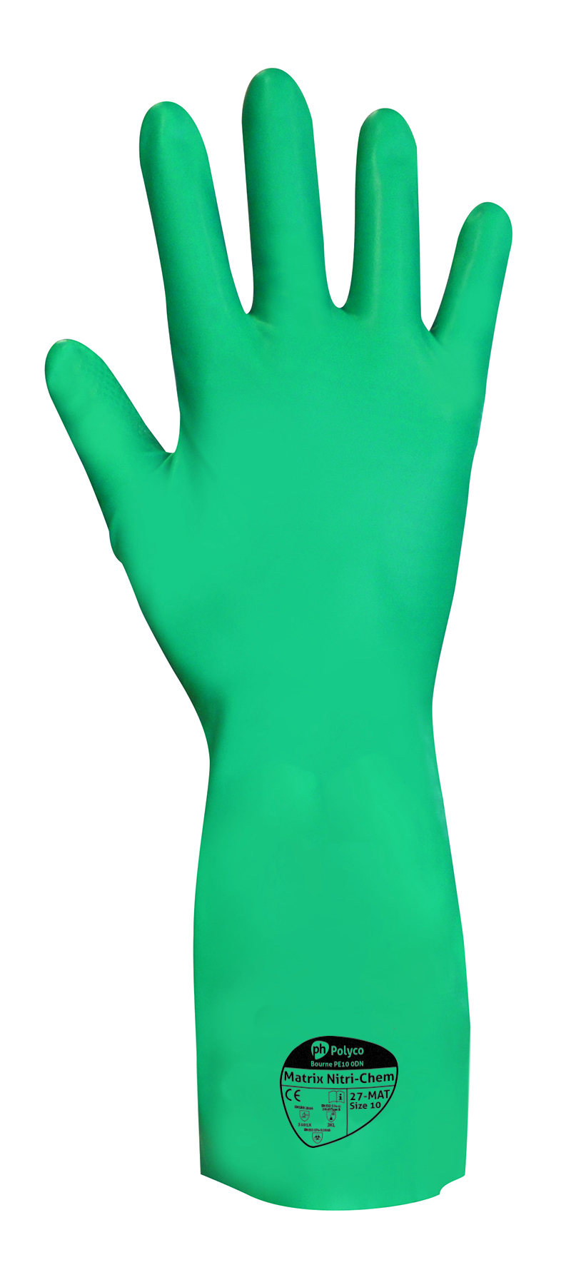 Matrix Nitrichem Rubber Glove Green Size 8 PK 144 Pairs