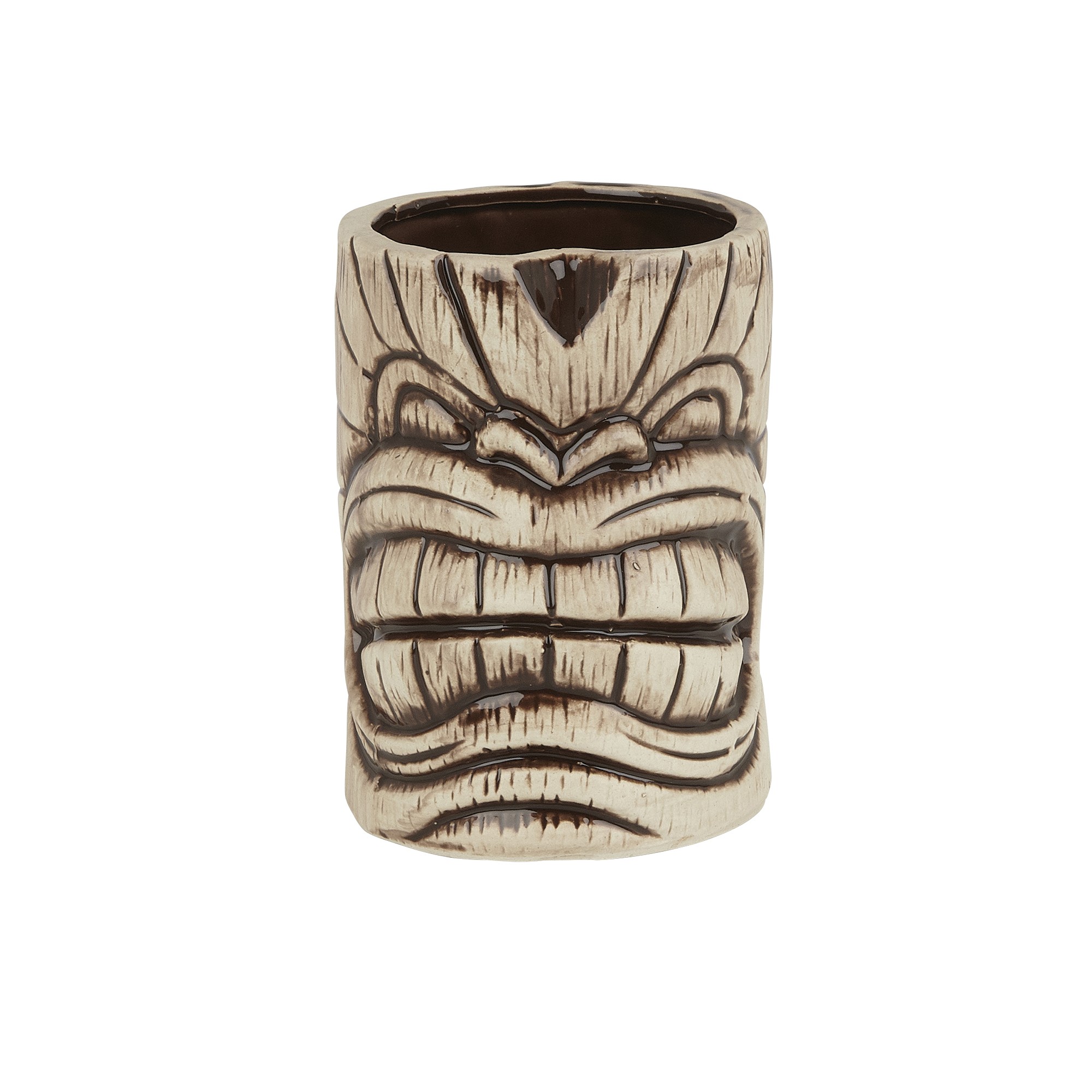 Ceramic Toscano Kanaloa Tiki Mug 450ml Brown