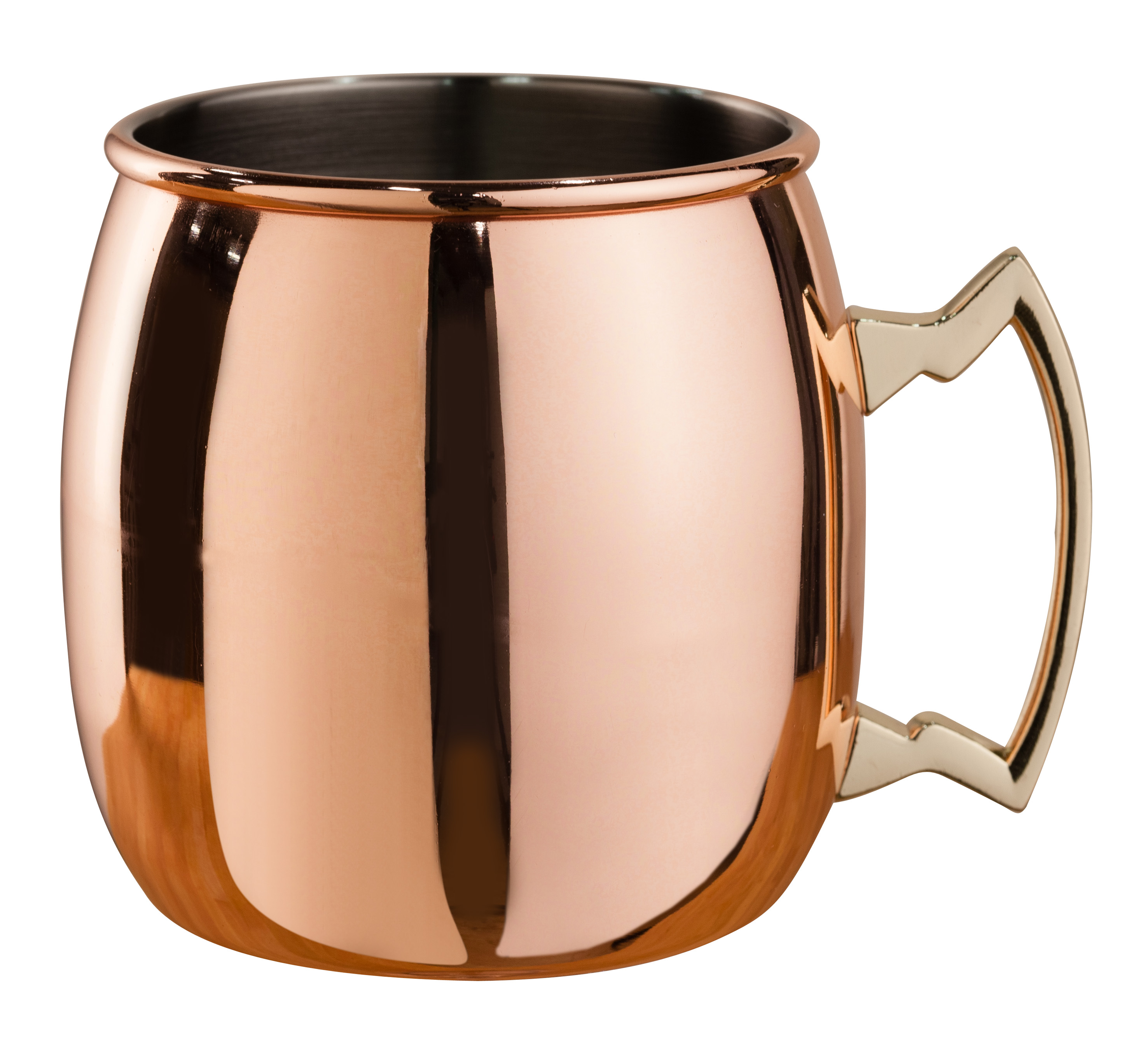 COPPER PLATED CURVED MOSCOW MULE MUG - B