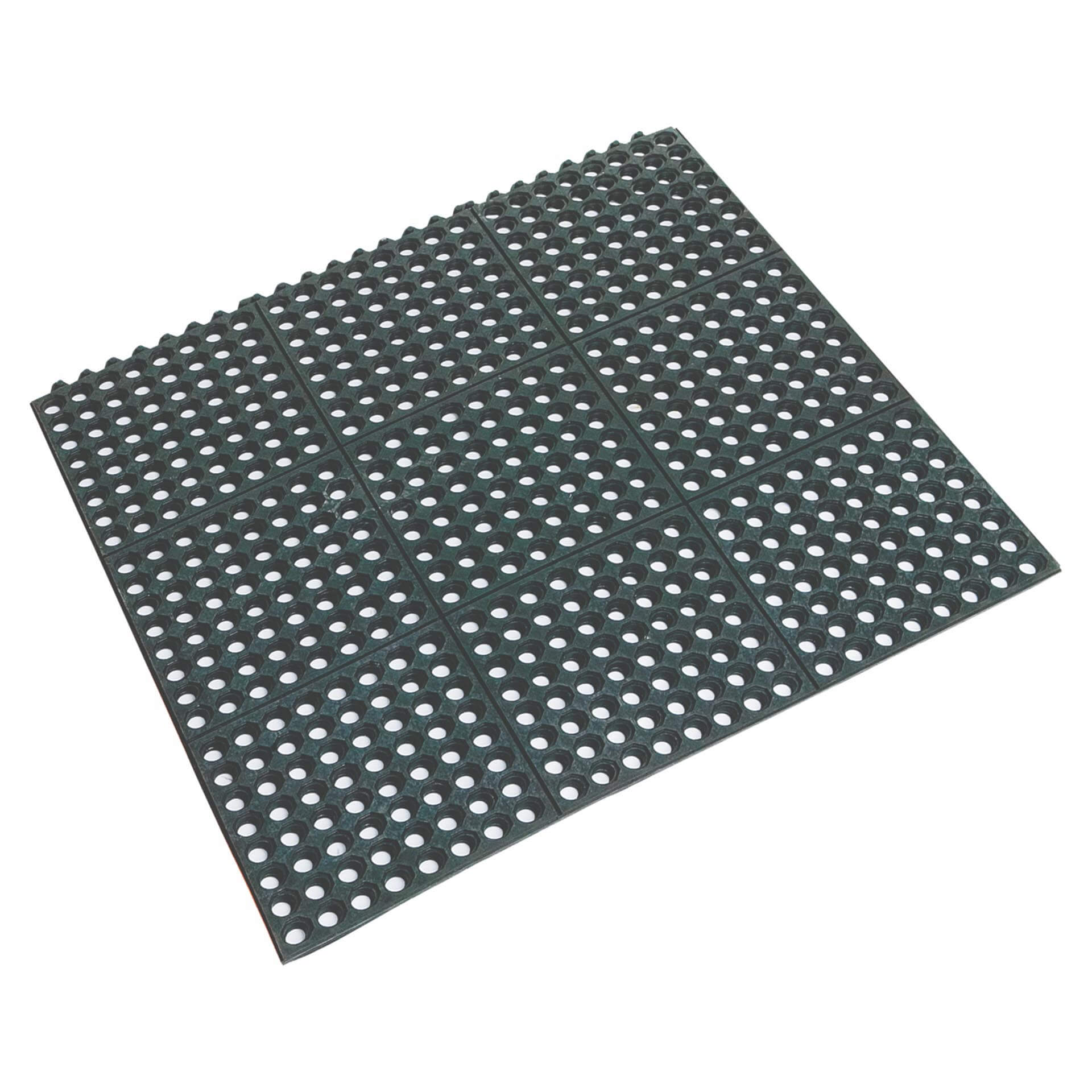 RUBBER FLOOR MAT BLACK 90 X 90 X 1.2CM -