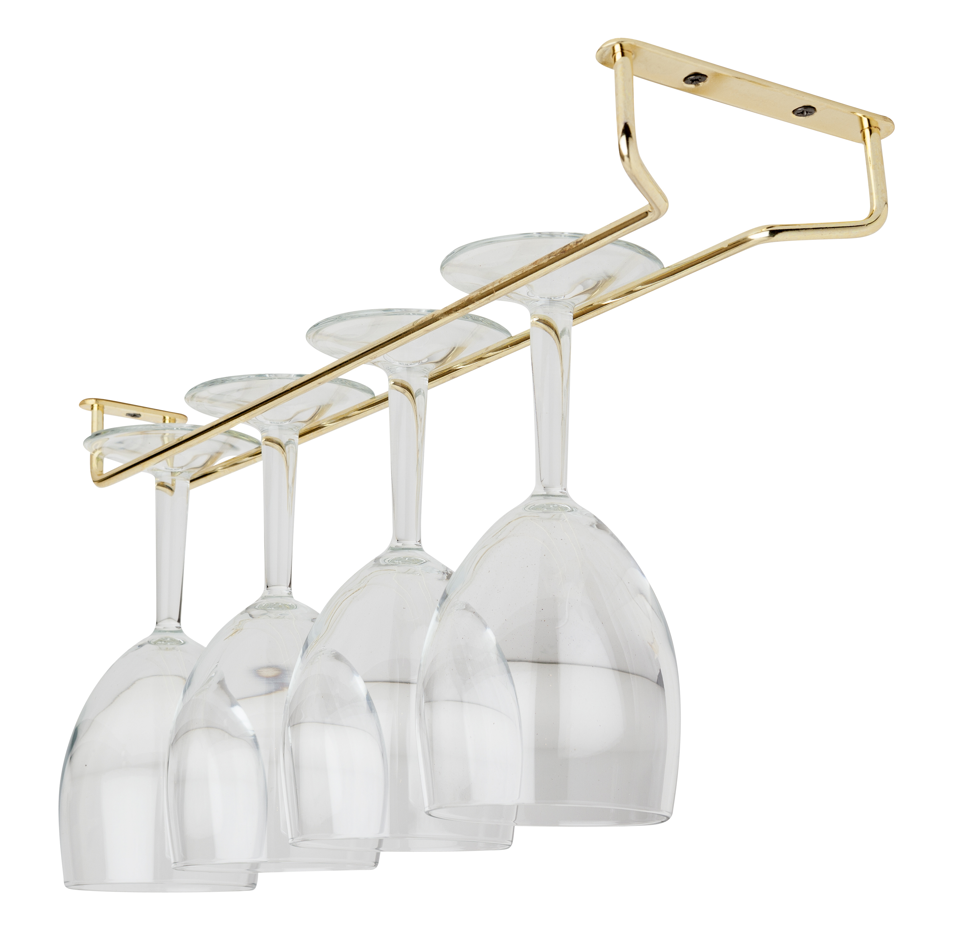 GLASS HANGER 16 BRASS C/W 3 SCREWS