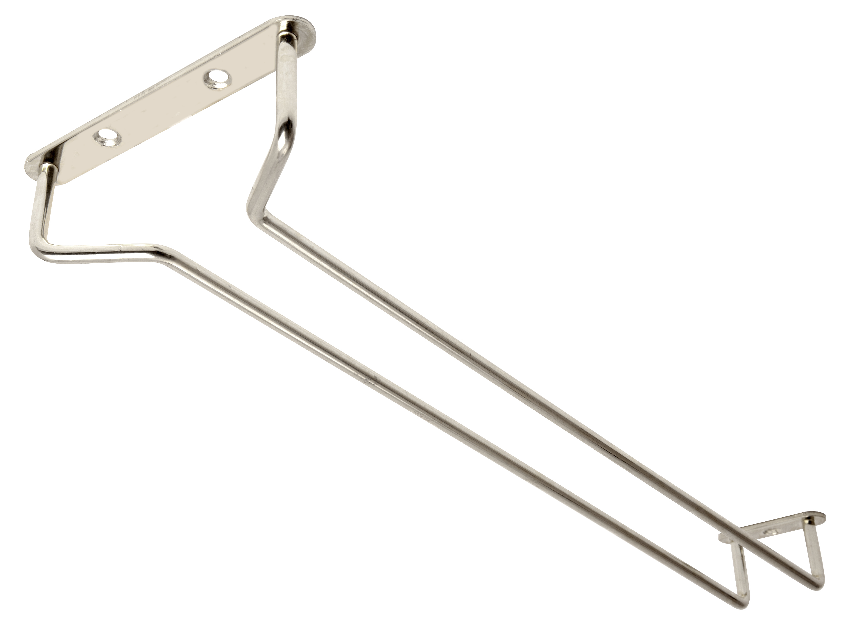 GLASS HANGER 16 CHROME C/W 3 SCREWS