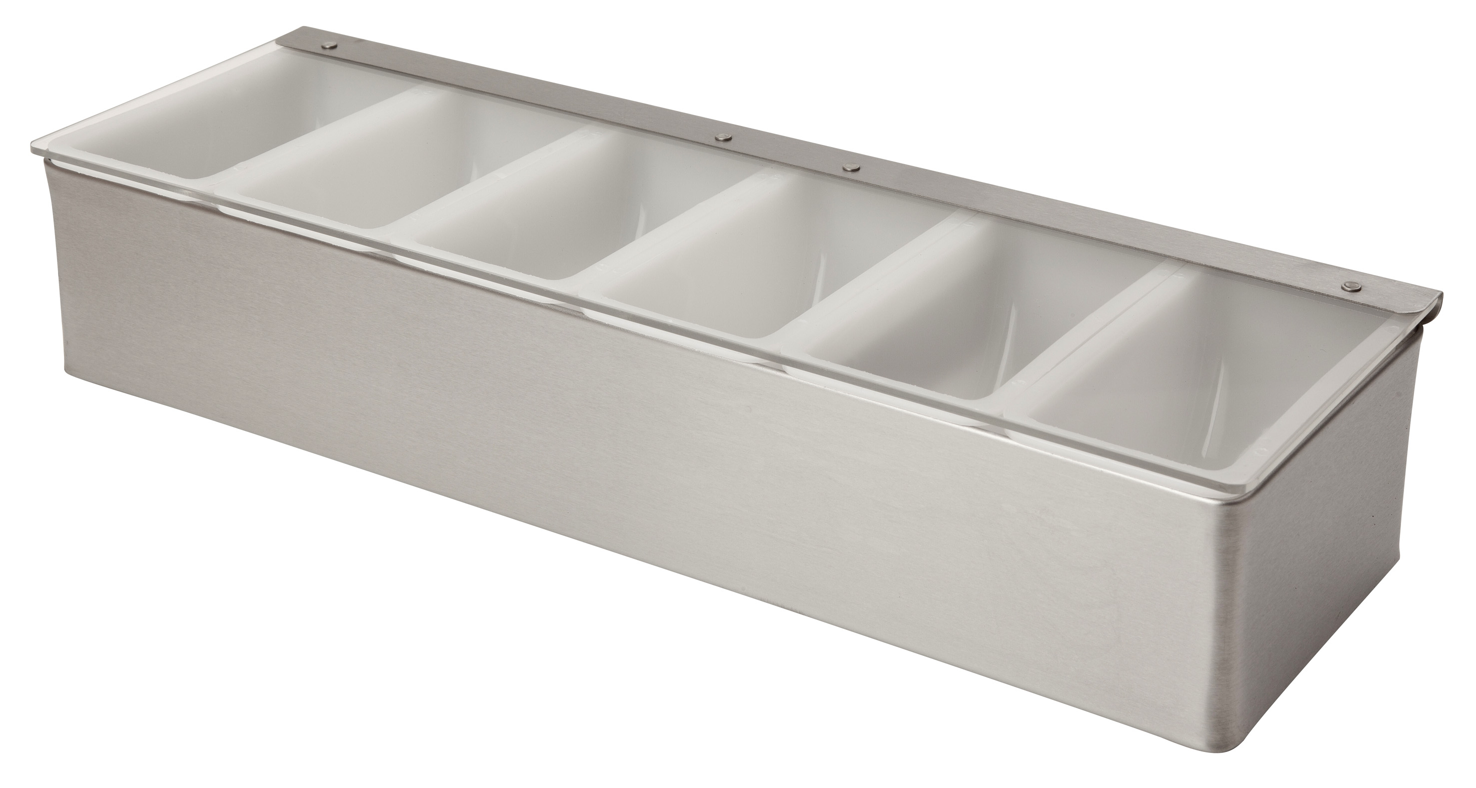6 PART STAINLESS STEEL CONDIMENT HOLDER