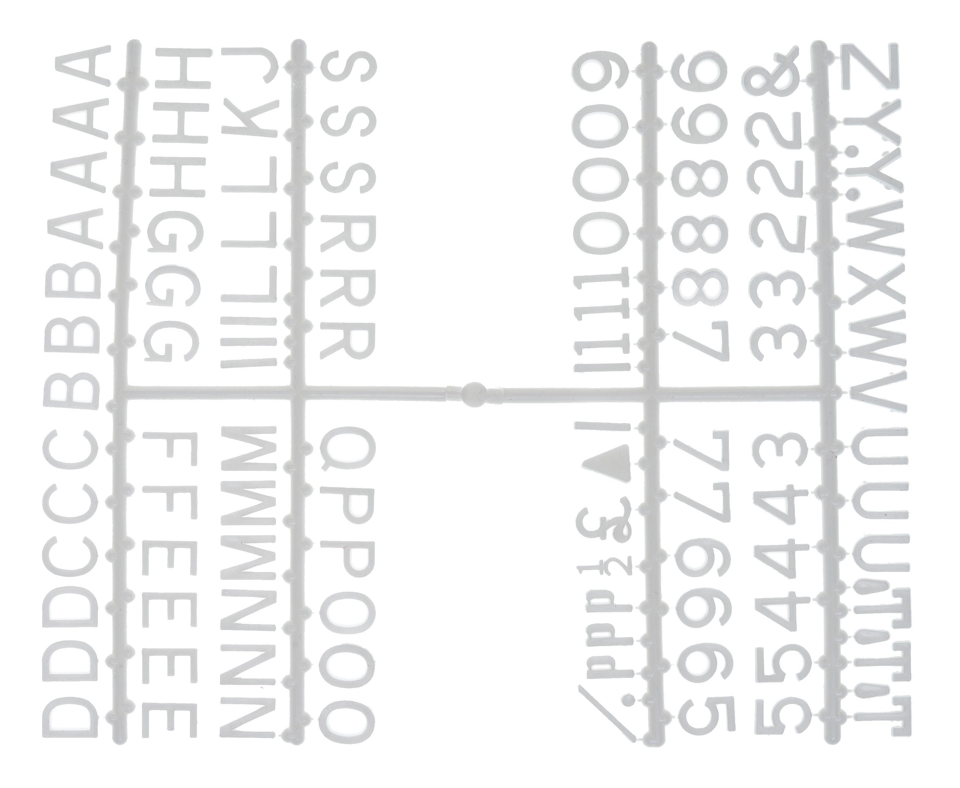 1/2 LETTER SET - (660 CHARACTERS) WHITE