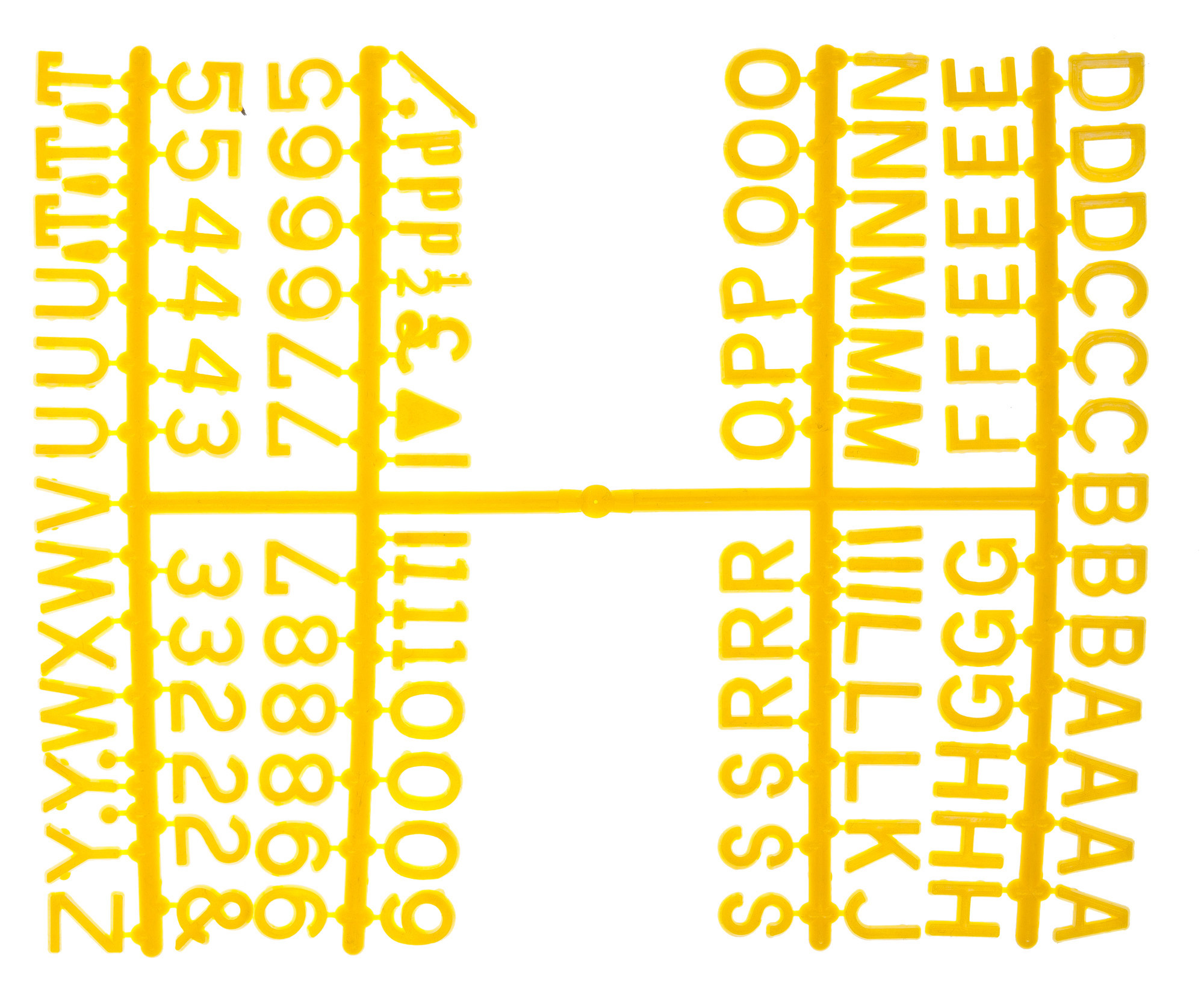 1/2 LETTER SET - (660 CHARACTERS) YELLOW