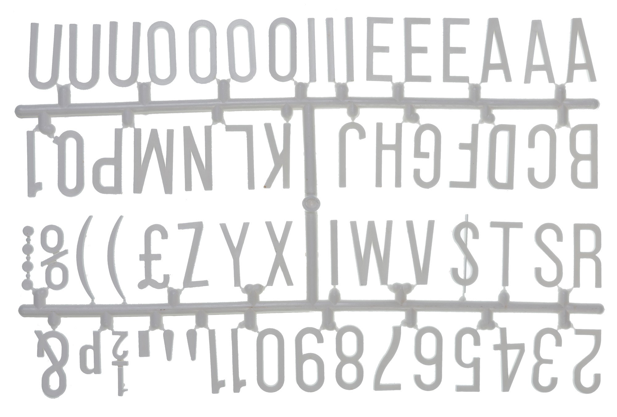 1 1/4 LETTER SET - (390 CHARACTERS) WHIT