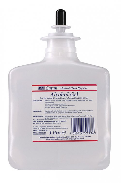 DEB CUTAN GEL HAND SANITISER 6 X 1 LITRE