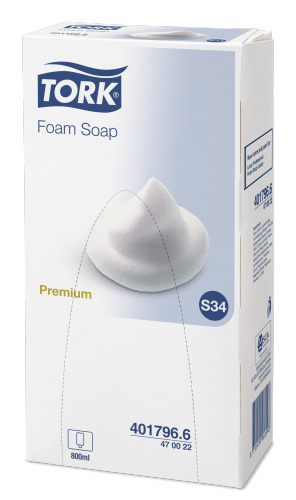 TORK 470022 LUXURY FOAM HAND SOAP 800M PK 6