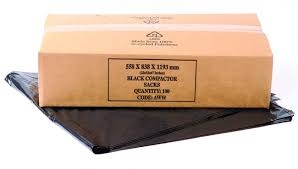 HEAVY DUTY BLACK COMPACTOR SACKS PK 100