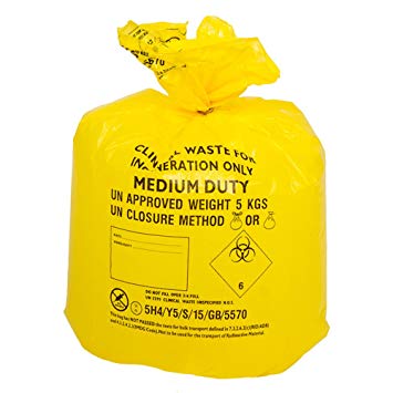 CLINCAL WASTE SACKS CX50/M111 M/DUTY PK 200