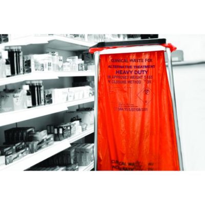 ORANGE CLINICAL WASTE SACKS AT25/M085 PK 100