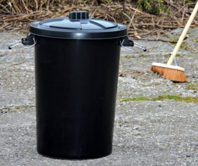 STANDARD BLACK DUSTBIN 85 LITRE CAPACITY