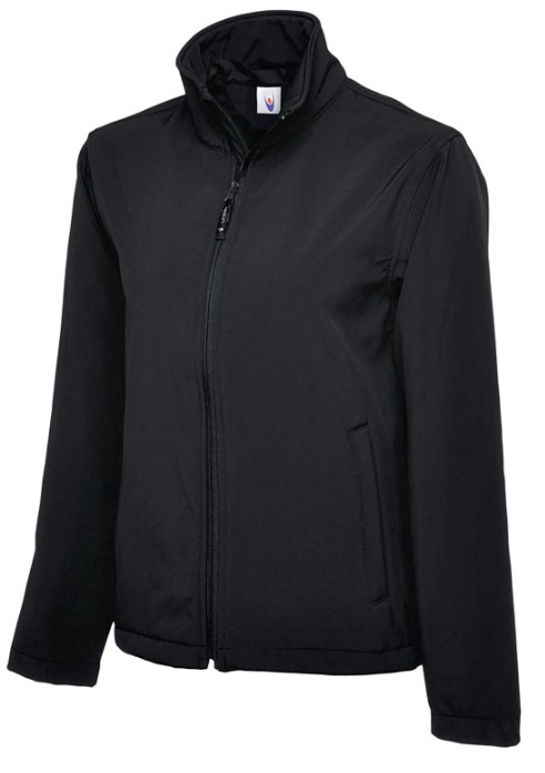 UC612  BLACK  XL  CLASSIC FULL ZIP SOFT SHELL JACKET