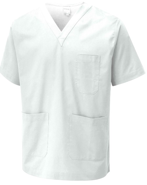 UC921 WHITE SMALL SCRUB TUNIC 